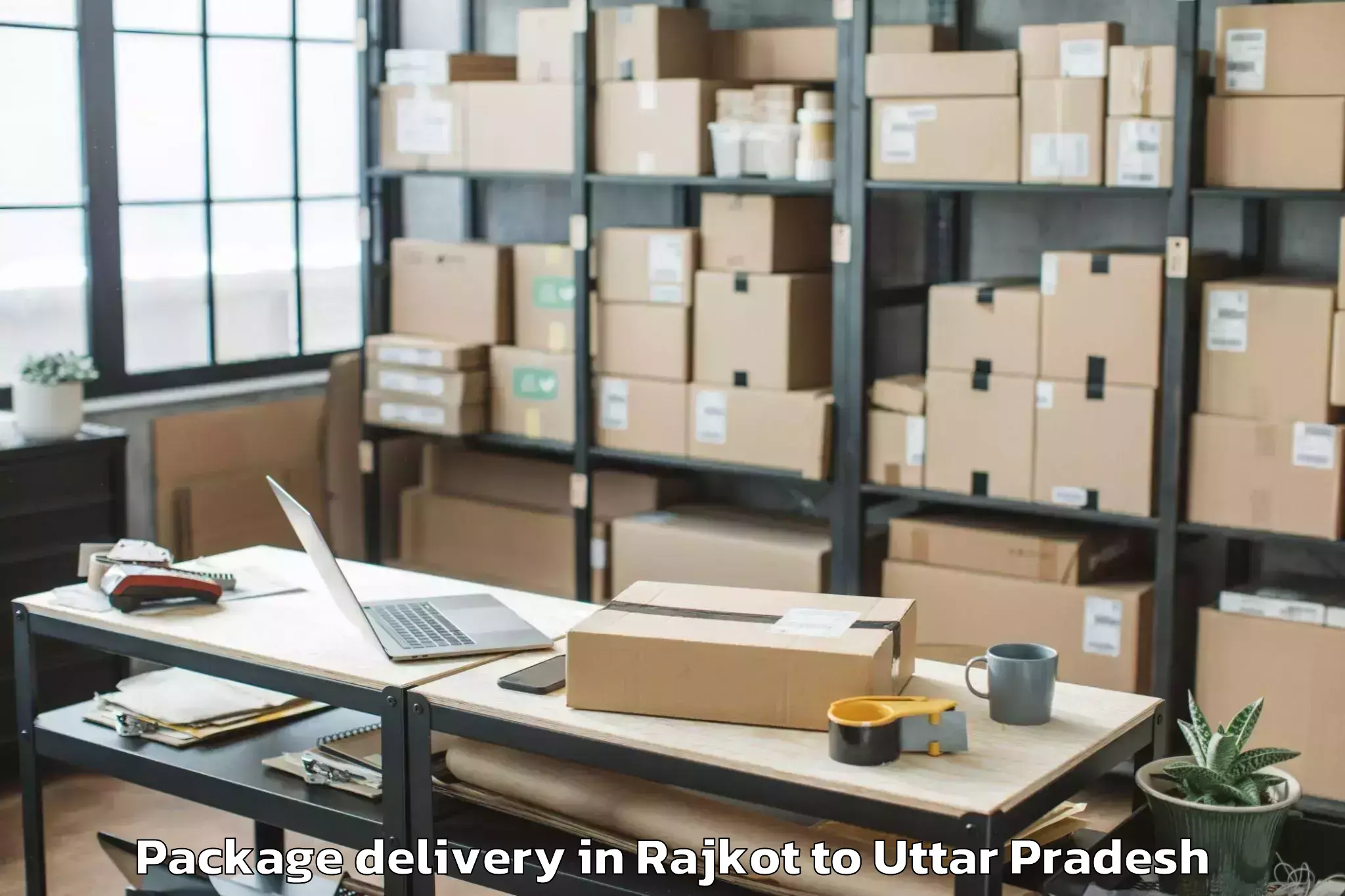 Trusted Rajkot to Pahasu Package Delivery